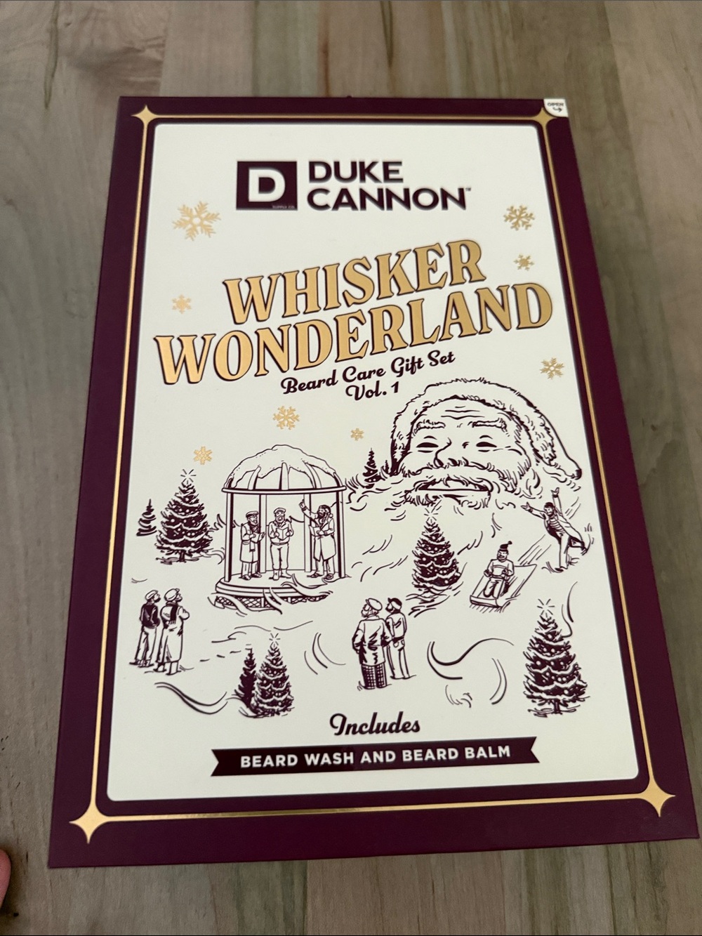 Duke Cannon Whisker Wonderland Beard Care Gift Set — Burgundy & Cream